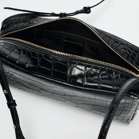 Zara croc shoulder bag - Picture 2 of 6